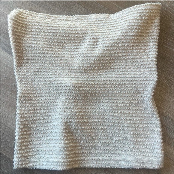 Cream, knitted Princess Polly tube top - Picture 4 of 4